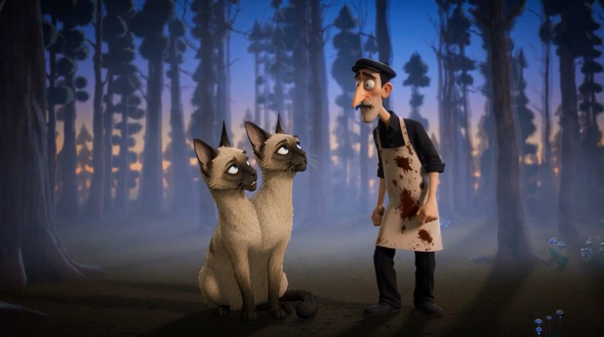 Le boucher et les chats